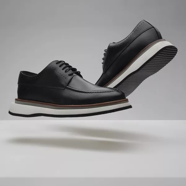 Sapato Loafer Masculino Couro Legítimo Casual Preto Sola Toronto