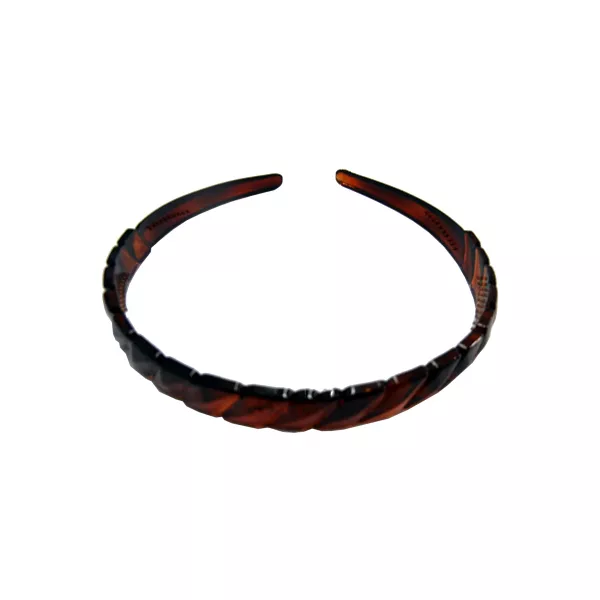 Tiara Detalhes 1,2 cm Lg Tartaruga e Preta De Acetato 1,2 cm Lg N 312831-312831 NR 