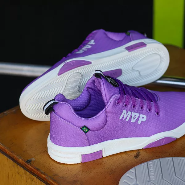 靴 rino Tênis Confortável de Treino Rhino Tech III - Purple White | MVP