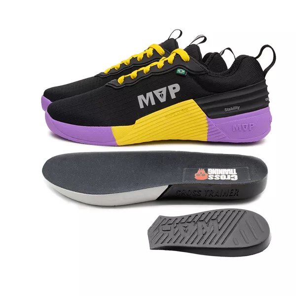 Tênis Para Cross MVP 4x4 - Black Yellow Purple | MVP Fitness