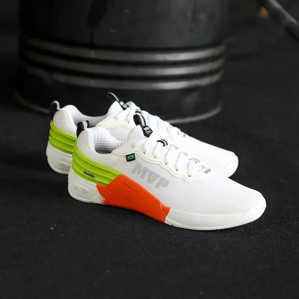 Tênis para treino de Cross - White Orange | MVP Fitness - Loja Oficial