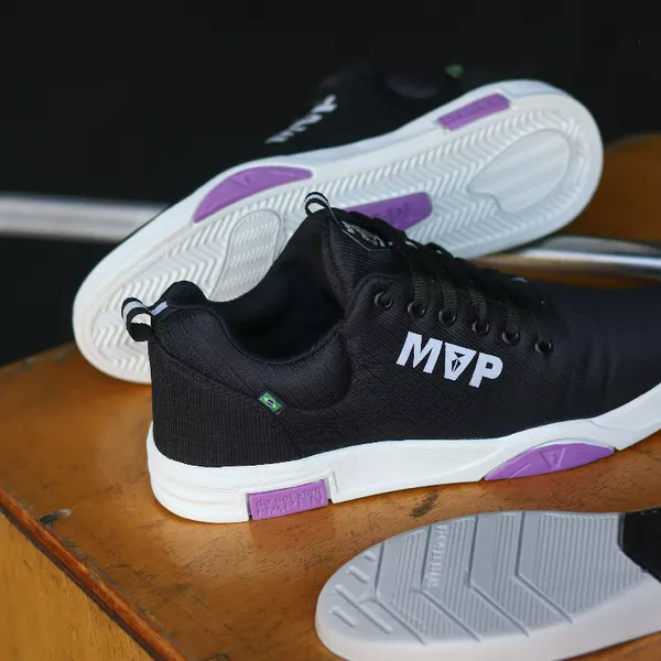 Tênis Preto de Cross Rhino Tech III - Black White | MVP Fitness