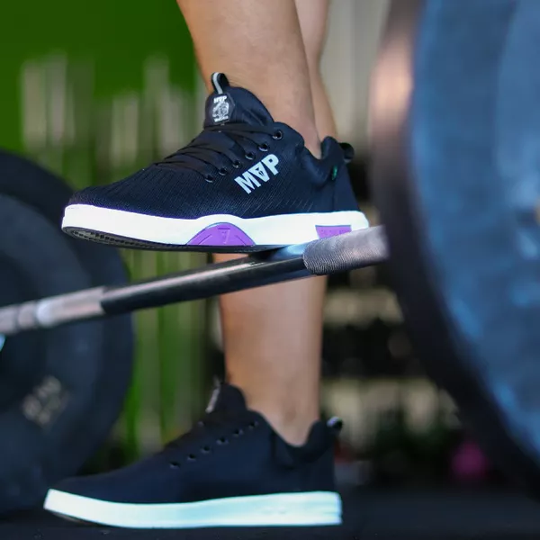 Tênis Preto de Cross Rhino Tech III - Black White | MVP Fitness