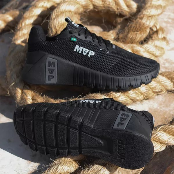 Tênis preto de treino Hybrid - All Black 50124 | MVP Fitness - Loja Oficial