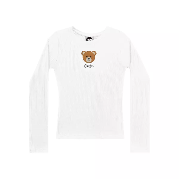 Blusa Manga Longa Fakini 12 ao 18 - Canelada Ursinho