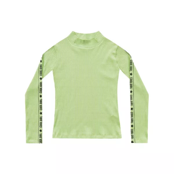 Blusa Manga Longa Gola Alta Fakini Infantil feminina Neon Tamanho 12 ao 16
