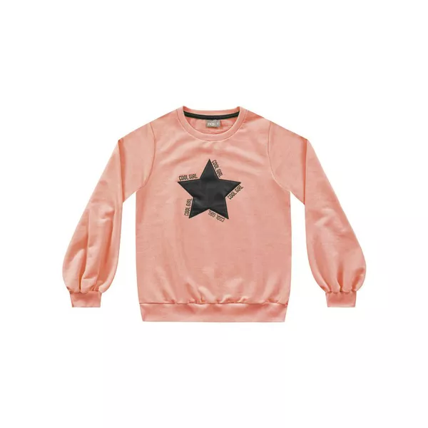 Blusa Moletom Fakini Infantil Feminina Laranja Neon Tamanho 12-14-16
