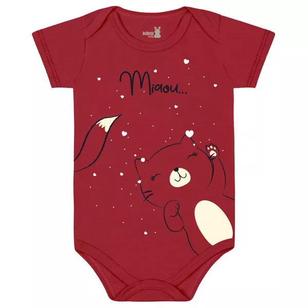 Body Kiko Baby Bebê Feminino RN ao G - Vermelho