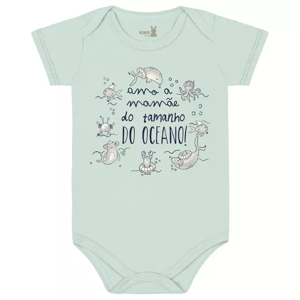 Body Kiko Baby Bebê Masculino RN ao G - Frase Mamãe