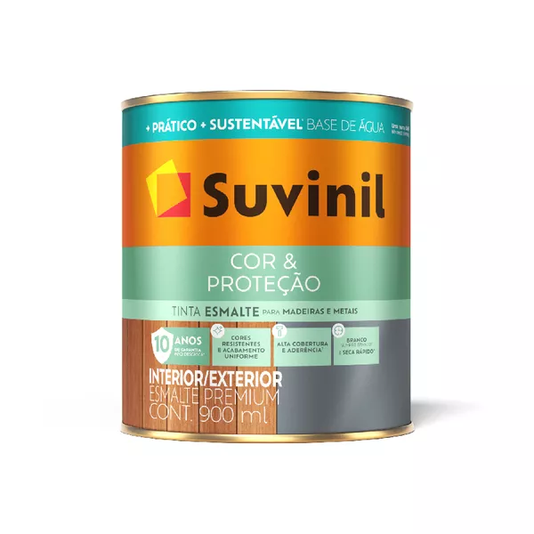 Tinta Esamlte Cor & Proteção Base Água Branco Acetinado 0,9L Suvinil