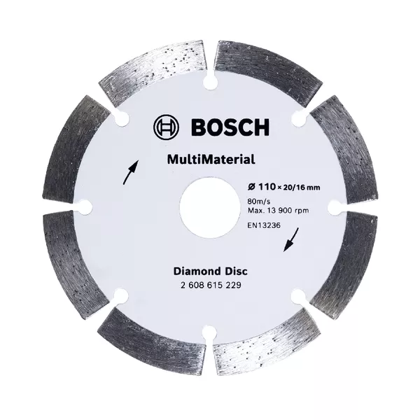 Disco Diamantado MultiMaterial Segmentado 110x20/16x10mm C/ 10 Pçs Bosch