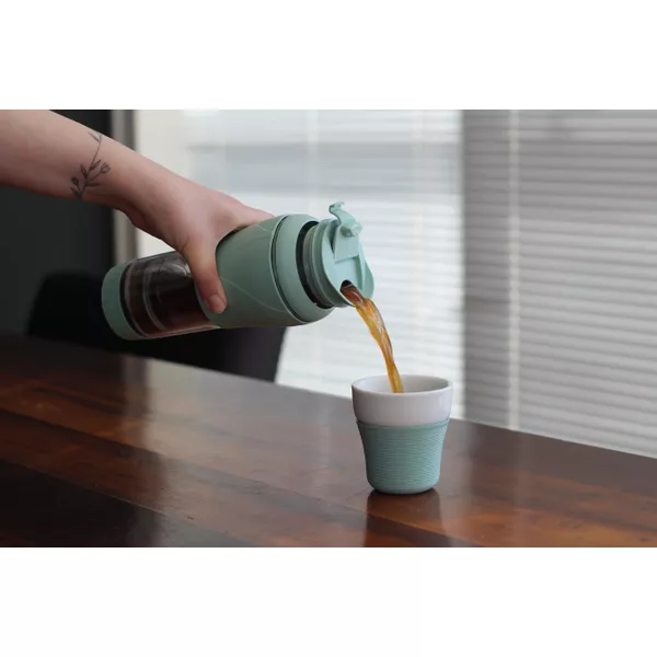 Cafeteira Manual Pressca Portátil Verde Pastel