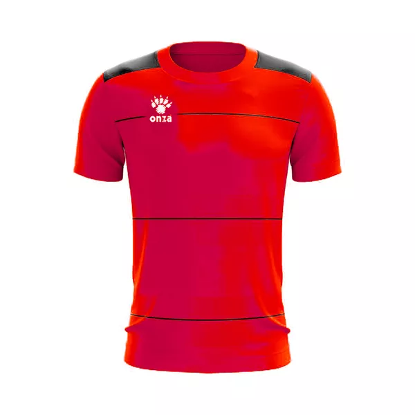 Camisa Jogo - Vermelha com detalhe de listra no peito 