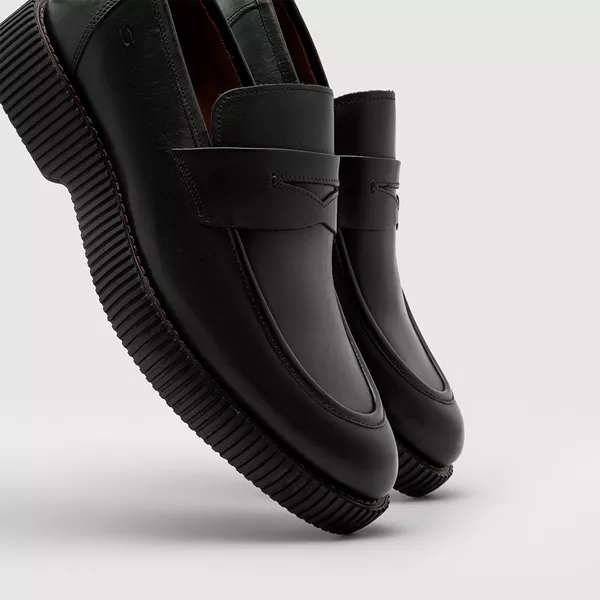 SO by alexander van slobbe レザーパンツ ブラック 革 Sapato Casual Loafer Alexander Preto | Salerno Prime