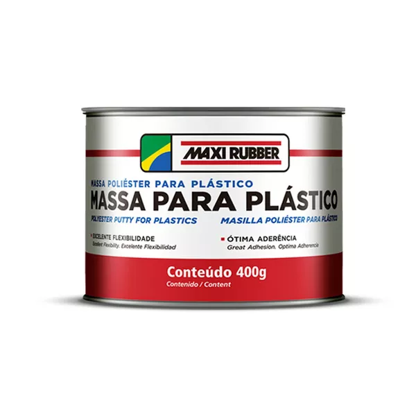Massa Poliester Para Plásticos 400gr Maxi Rubber