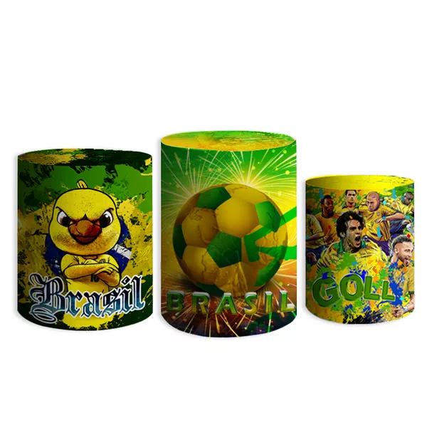 Trio De Cilindros Para Festas Copa Do Mundo