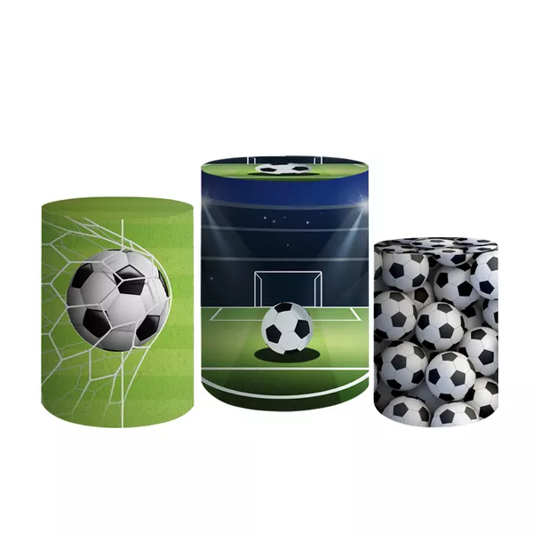 Trio De Cilindros Para Festa Futebol Bola Gol