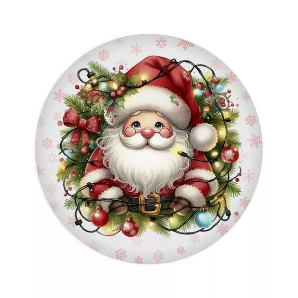 Painel De Festa Redondo Papai Noel Natal Fofo