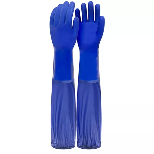 Luva Pvc Azul Punho 66cm Tam g Ca 36581 | Peronti Soluções