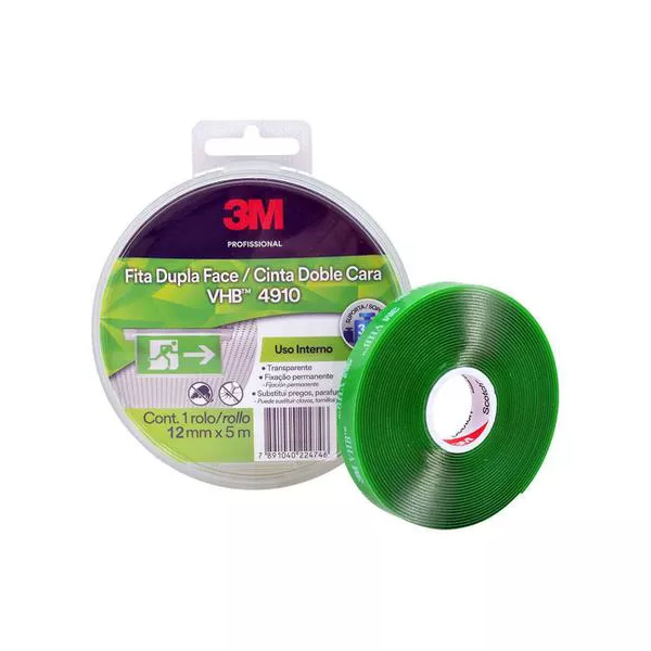 FITA DUPLA FACE VERDE VHB 4910 12X05 3M | PLANALTO VERDE TINTAS