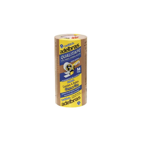 Fita Adesiva Adelbras PP Qualitape Marron 48MMX40M-30X04