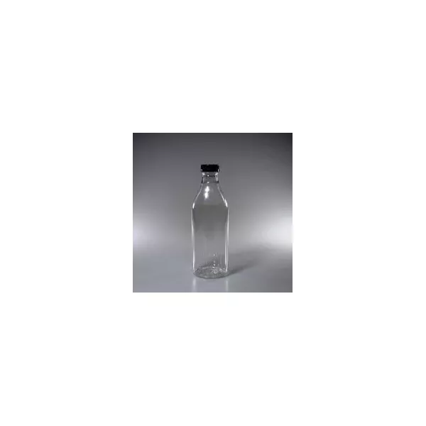 Garrafa Plástica PET Preta 1000ml c/Tampa G3500