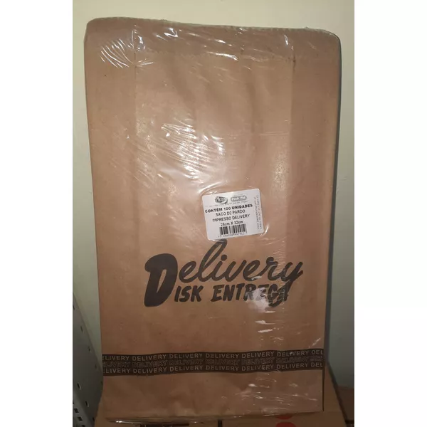 Saco de Papel Kraft D2 Pluma 70G IMP. Delivery C/100 28X32