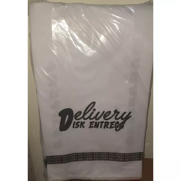 Saco de Papel Kraft D2 BR Pluma 70G IMP. Delivery C/100 28X32