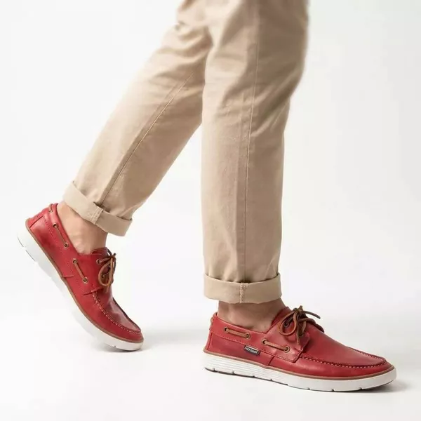Sapato Mocassim Dockside Top Sider Camurça - Vermelho | POLO URBAN