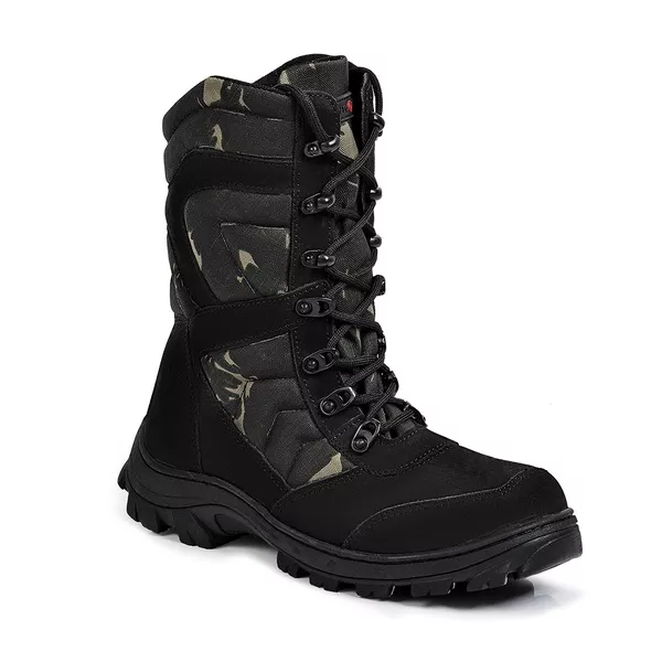 COTURNO TÁTICO MILITAR AIRSOFT PRETO CAMUFLADO DIGITAL DESERT