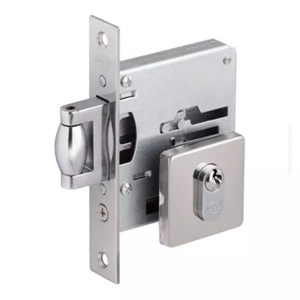 Fechadura Rolete Ext Roseta QCR 3,5cm | Porta & Piso