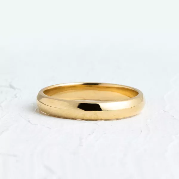 Aliança de Casamento em Ouro 3mm Bombé - Unidade - Rosê & Co.