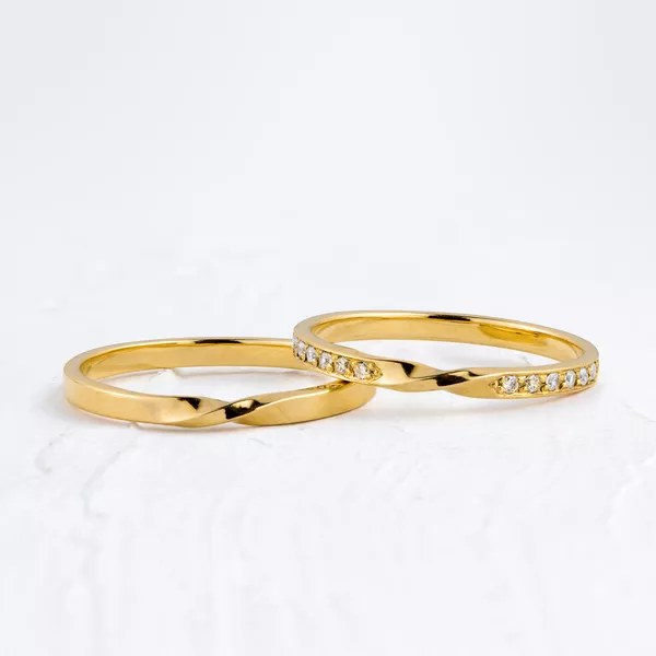 Aliança de Casamento em Ouro 2mm Infinita - Par - Rosê & Co.