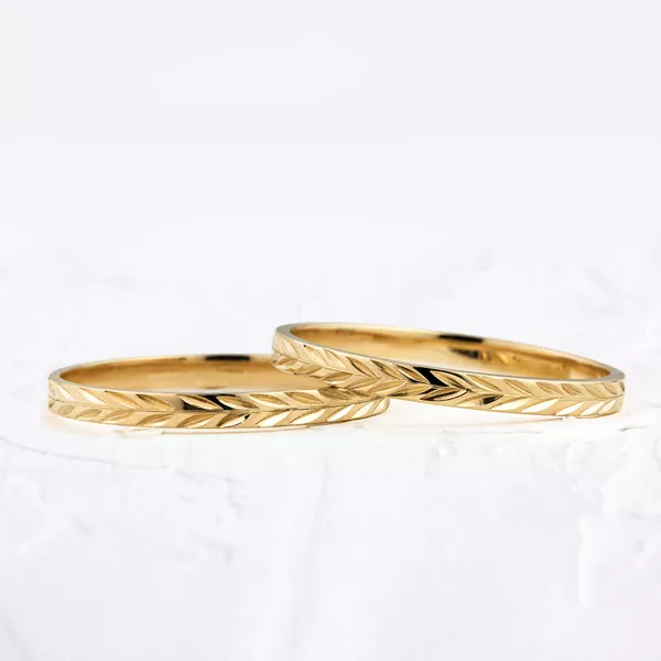 Aliança De Casamento Em Ouro 2mm Olimpo - Par - Rosê & Co.