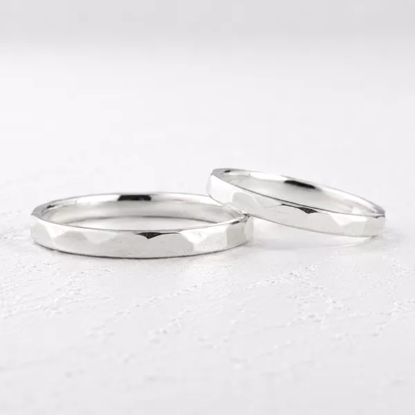 Aliança de Namoro em Prata Esterlina 925 Forggia 2mm - Par - Rosê & Co.