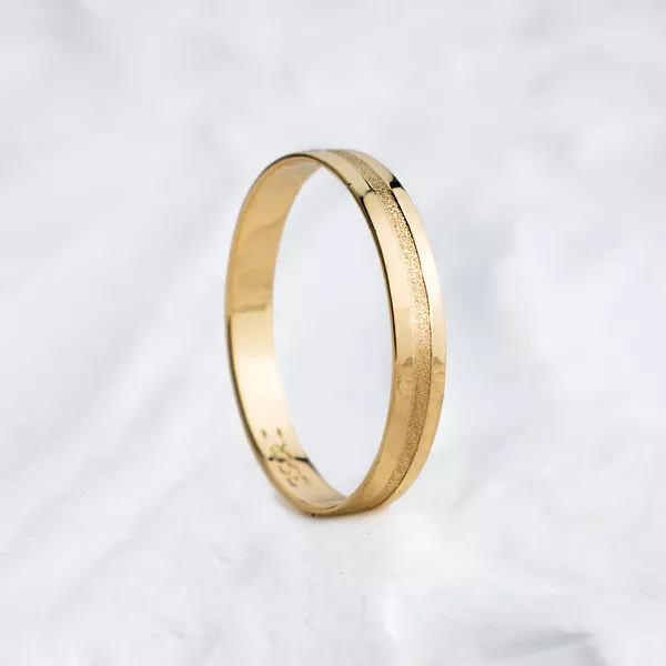 Aliança de Casamento em Ouro 3mm Canastra - Rosê & Co.