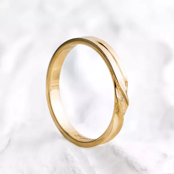 Aliança de Casamento em Ouro 3mm Maré - Rosê & Co.