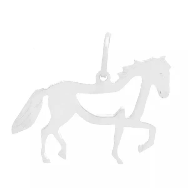 Pingente De Prata 925 Cavalo Vazado