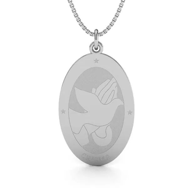 Pingente De Prata 925 Crisma G