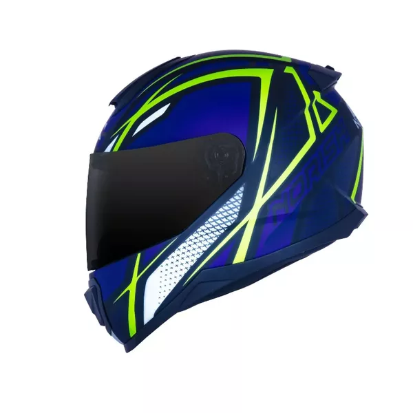 CAPACETE NORISK FF802 RAZOR NINJA AZUL E AMARELO 56 | PRESIDENTE MOTOS