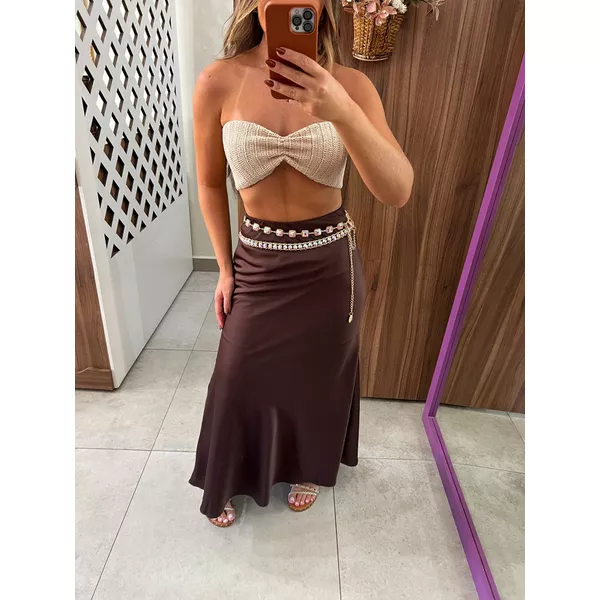 Top Faixa Crochê Cru Melissa | Closet