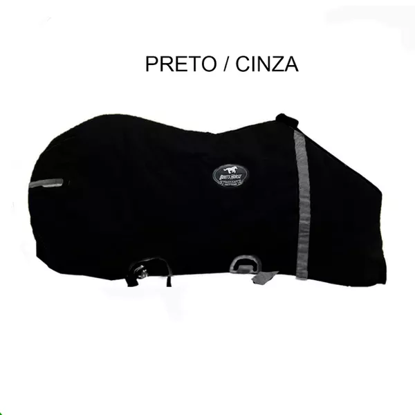 Capa de Frio Boots Horse Forrada Simples - Preto / Cinza