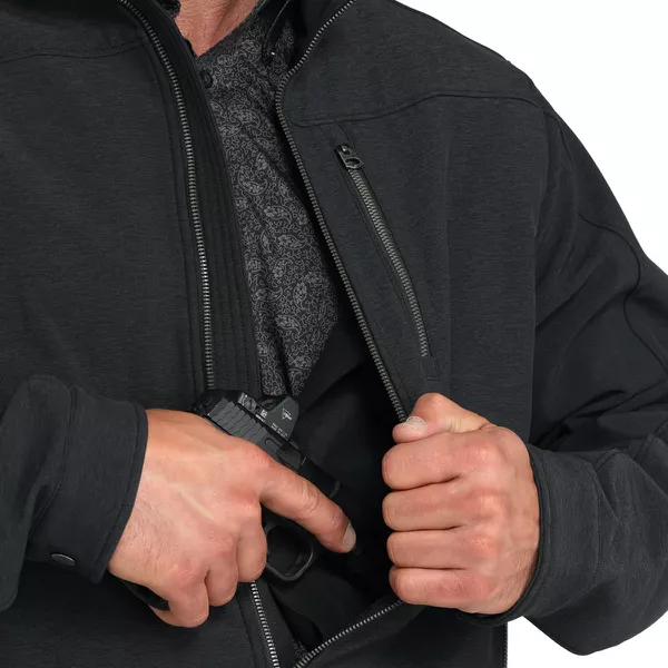 Jaqueta Masculina Cinch Concealed Carry Preta - Resistente à Água