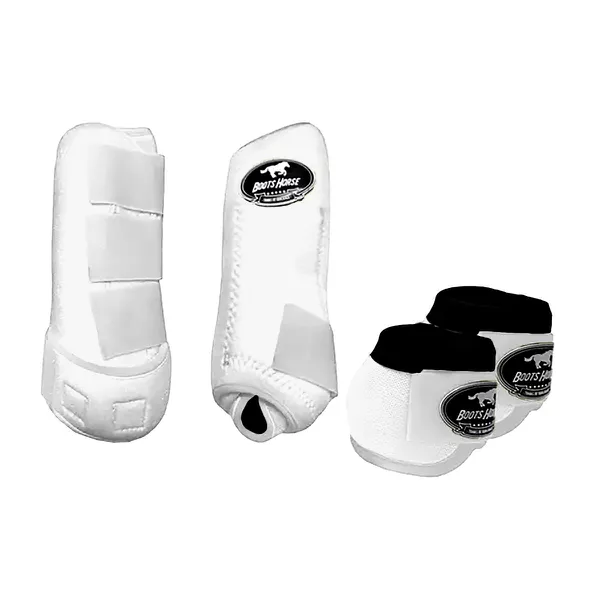 Kit Simples Boots Horse Boleteira Dianteira e Cloche - Branco