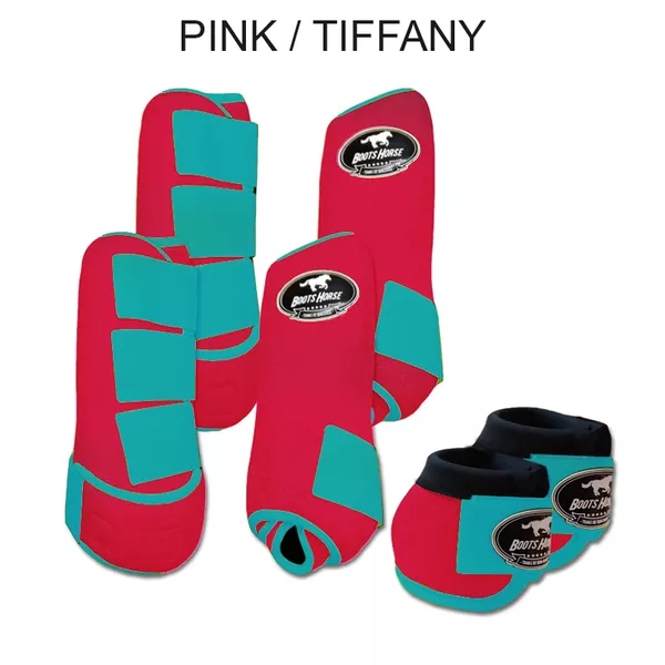 Kit Completo Boots Horse - Boleteira Dianteira/Traseira e cloche - PINK/TIFFANY