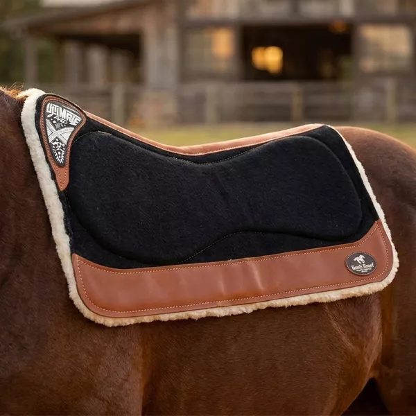 Manta Tomahawk Ultimate Pad Com Pelego Boots Horse - Preto/Marrom