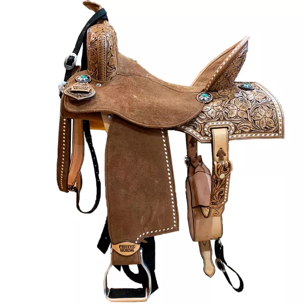 SELA FORMA PROTEC HORSE NEOPRENE BEGE - BORDADO/TENTO BRANCO/ABA QUADRADA