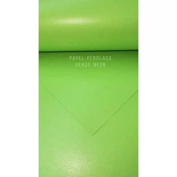 Papel Perolado Verde Neon