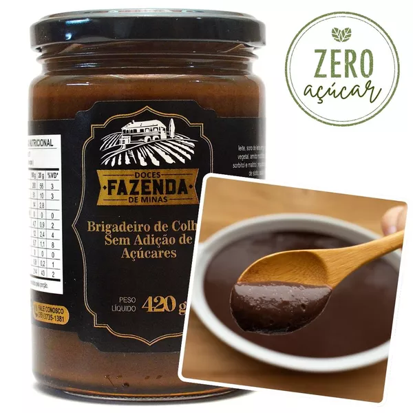 Brigadeiro de Colher Zero Açúcar Doces Fazenda de Minas 400g
