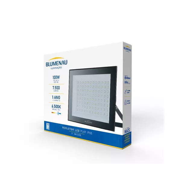 REFLETOR LED PLAY ALUM.100W BIV. 6500K BLUMENAU